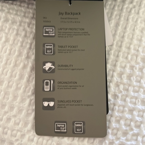 NWT SAMSONITE FANUEIL Jay Backpack - Picture 12 of 12